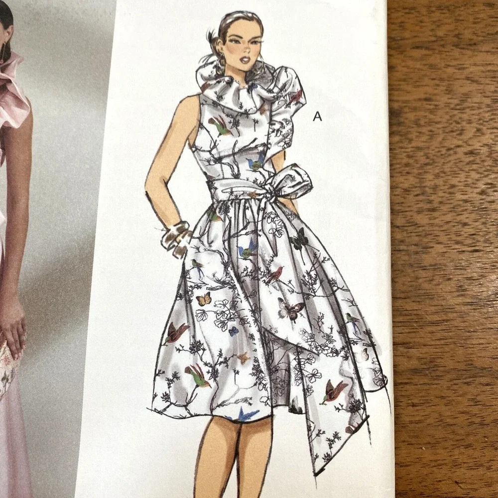 Vogue Sewing Pattern V1861 Special Occasion Dress & Sash sz 8-16 Badgley Mischka